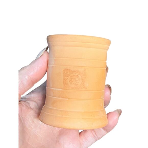 Tabasco Hot Sauce Bottle Holder Ceramic 3" Terracotta Mini Toothpick Jar Vintage - Picture 7 of 10